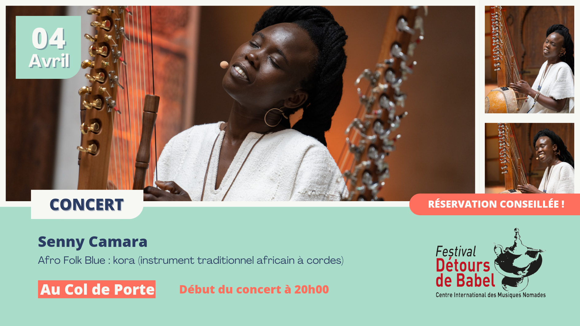 Senny Camara en concert pour le Festival des Détours de Babel