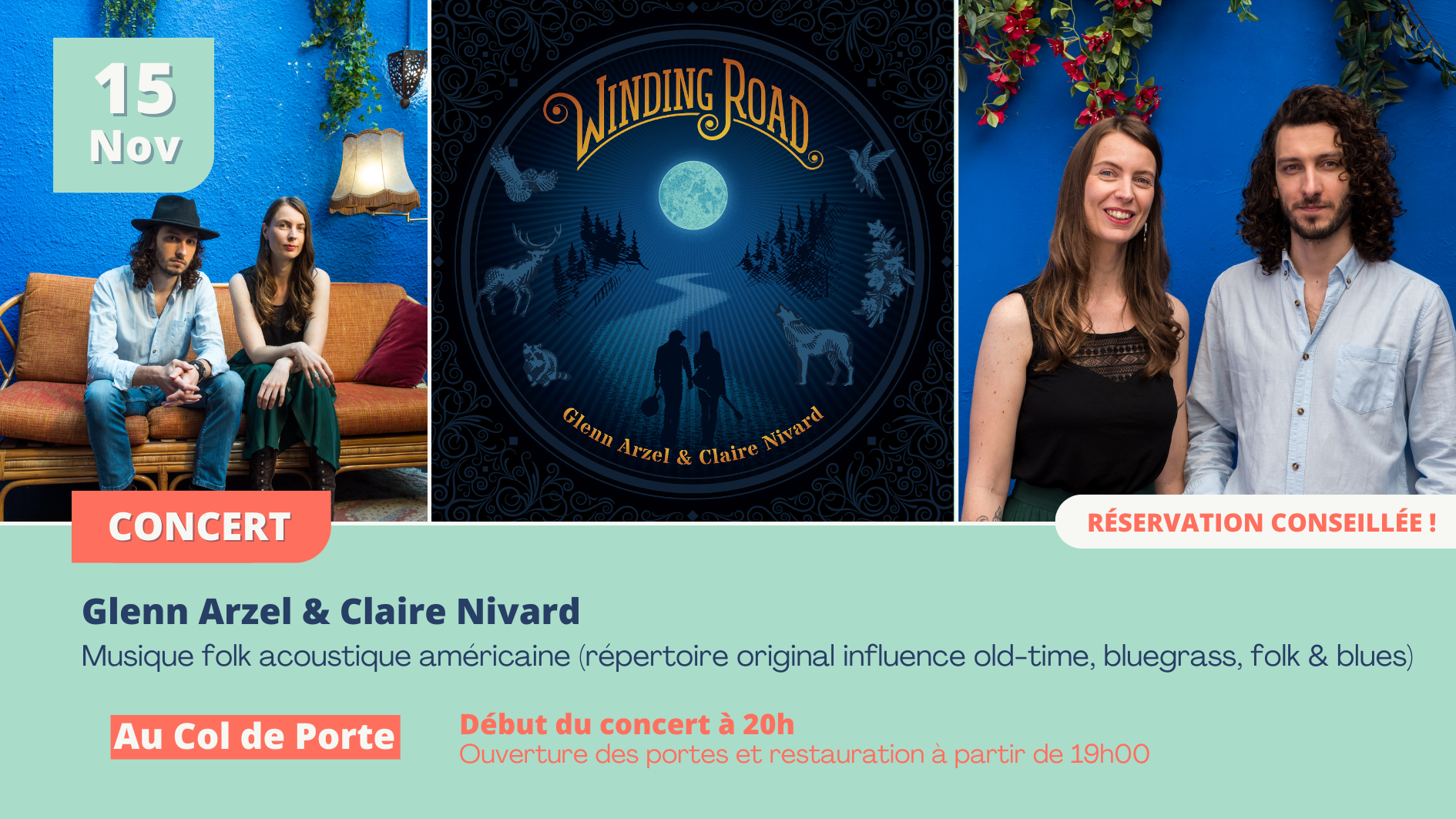 Glenn Arzel & Claire Nivard en concert au Col de Porte